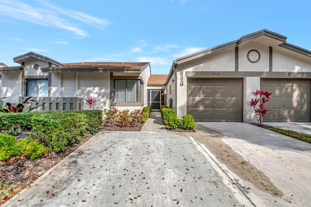 view of front of home featuring a garage