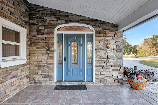 view of doorway to property