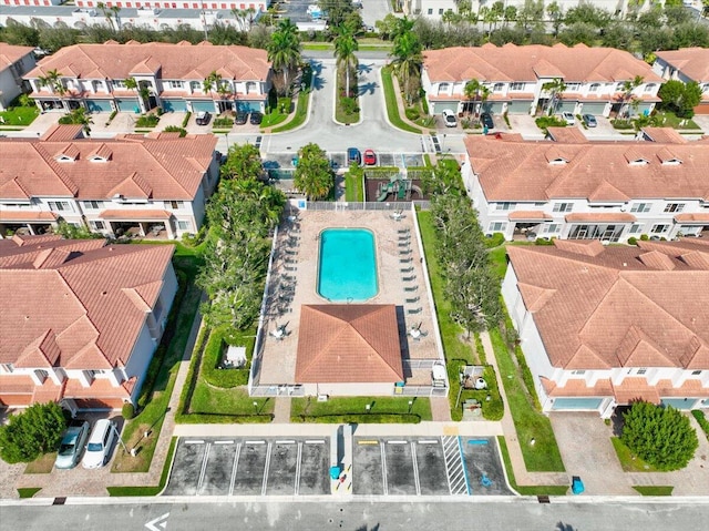 bird's eye view featuring a residential view