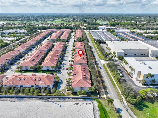 bird's eye view with a residential view