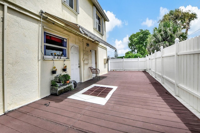 deck with fence