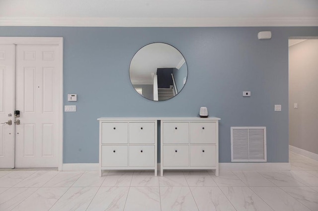 interior space with vanity