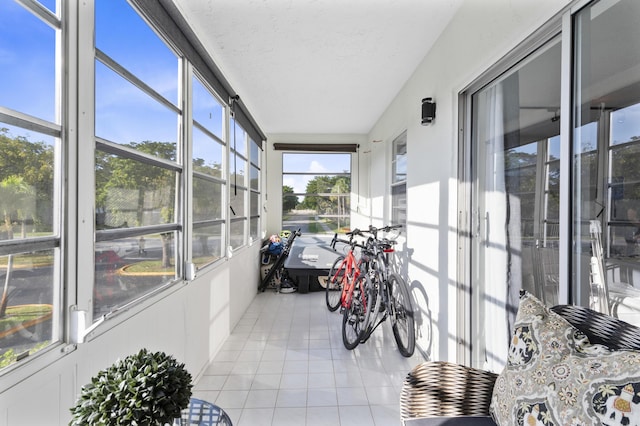 view of sunroom