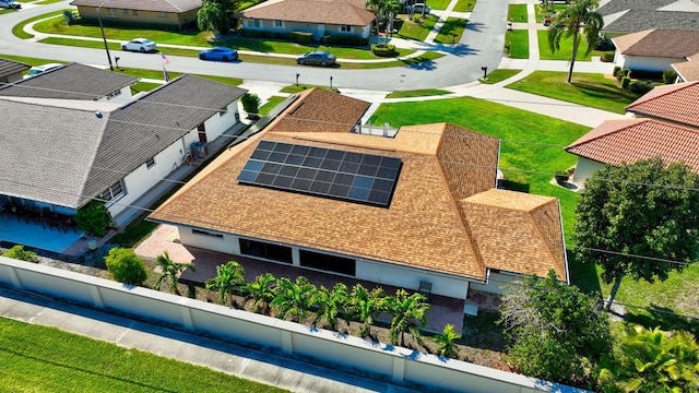 bird's eye view featuring a residential view