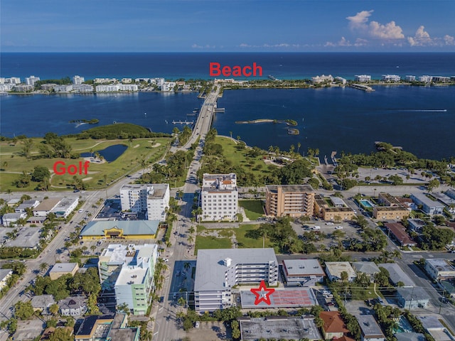 1 S Lakeside Dr Unit A2, Lake Worth Beach, FL 33460 - aerial view of property and surrounding area featuring a nearby body of water and apartment complex