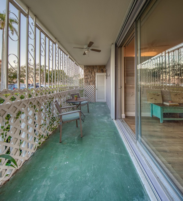 view of patio / terrace with ceiling fan