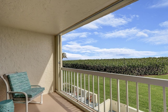 balcony featuring a rural view