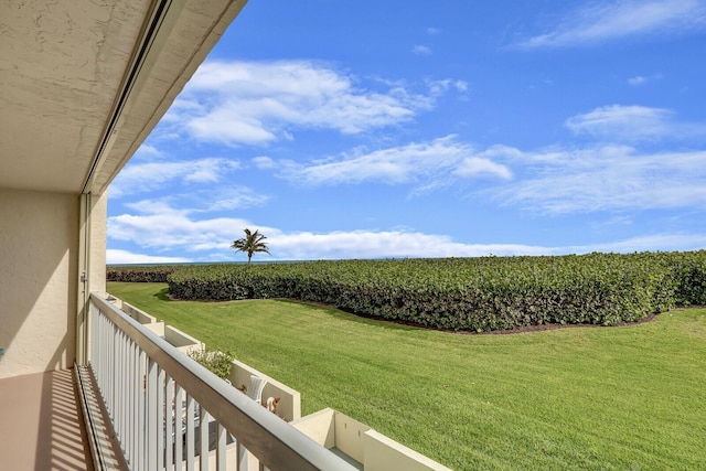 balcony with a rural view