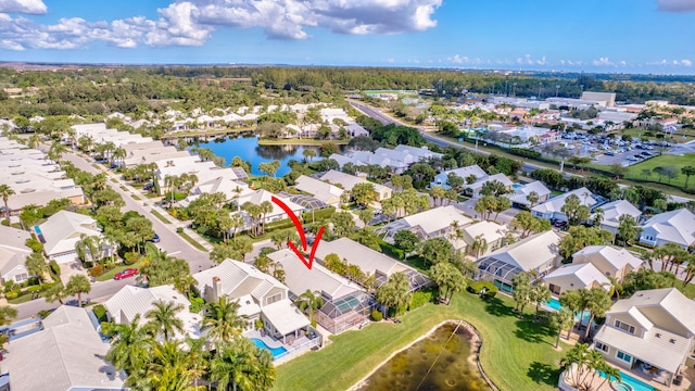 9158 Heathridge Dr, West Palm Beach, FL 33411 - aerial view with a water view
