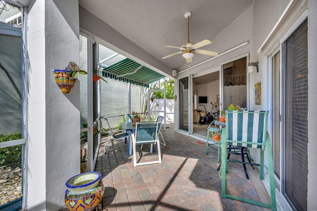 9158 Heathridge Dr, West Palm Beach, FL 33411 - view of patio with ceiling fan