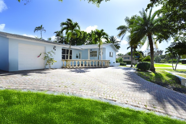 ranch-style house with a garage