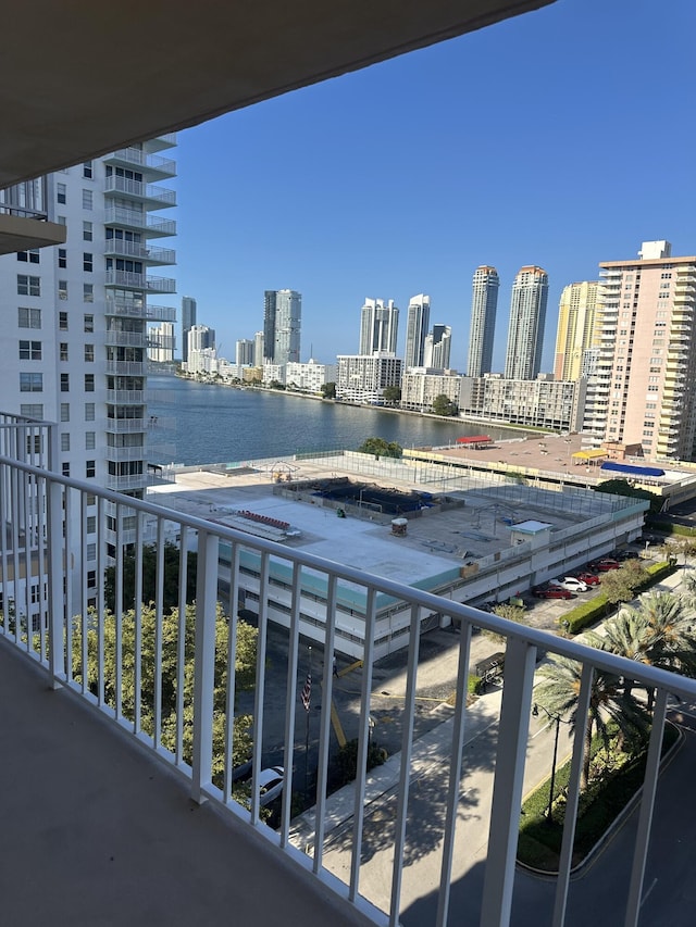 290 174th St Unit 1111, Sunny Isles Beach, FL 33160 - balcony featuring a water view and a skyline view