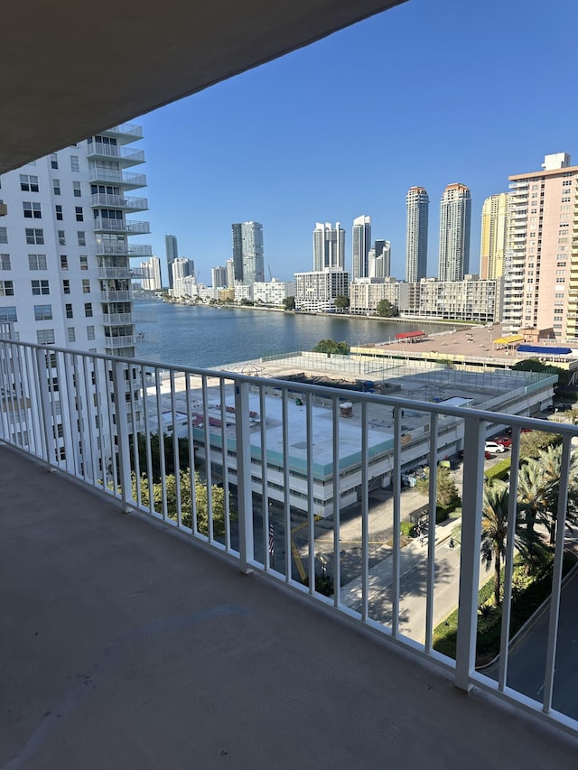 290 174th St Unit 1111, Sunny Isles Beach, FL 33160 - balcony with a water view and a skyline view