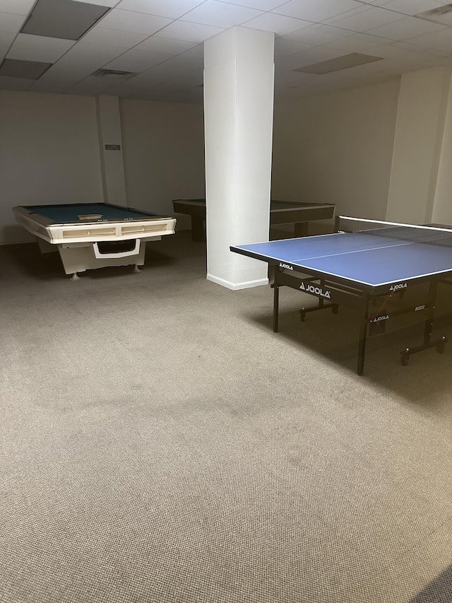 290 174th St Unit 1111, Sunny Isles Beach, FL 33160 - recreation room featuring carpet, pool table, and baseboards