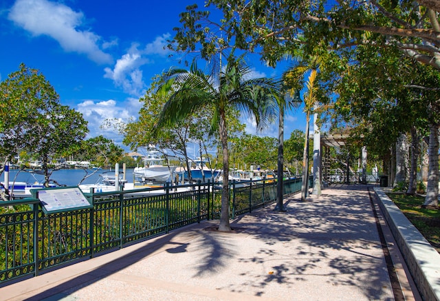 view of home's community featuring a water view