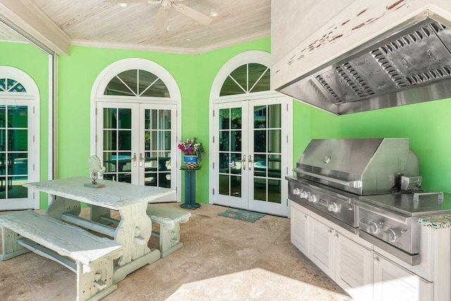 view of patio featuring french doors