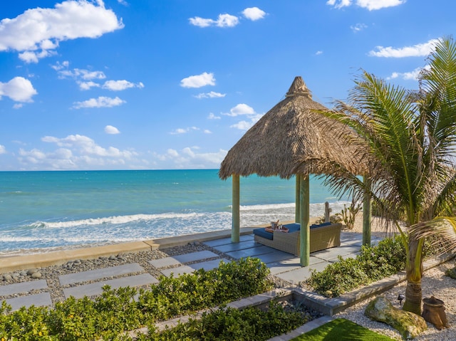 property view of water with a view of the beach