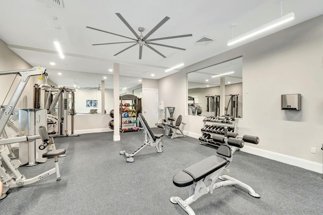 view of workout area