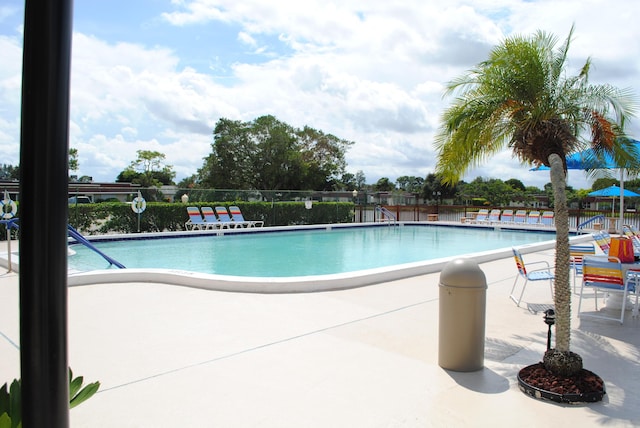 view of pool with a patio