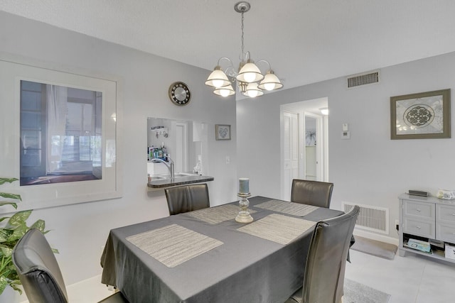 dining room featuring a chandelier