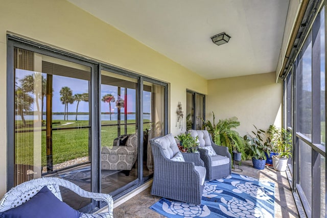 view of sunroom