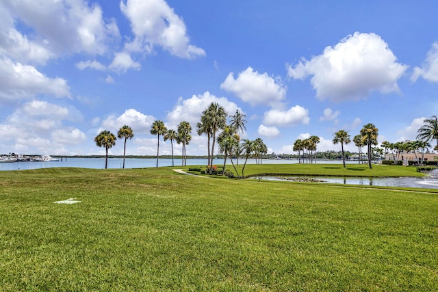 exterior space featuring a water view