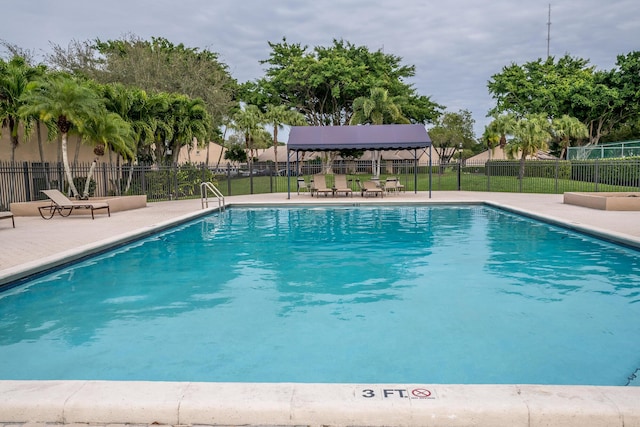 view of pool featuring a patio area