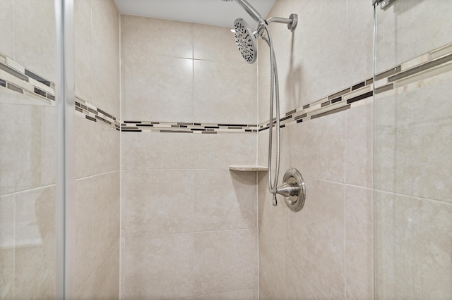 interior details with tiled shower