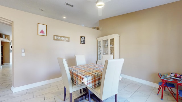 view of dining room