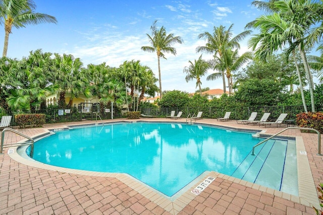 7352 Briella Dr, Boynton Beach, FL 33437 - community pool featuring fence and a patio area
