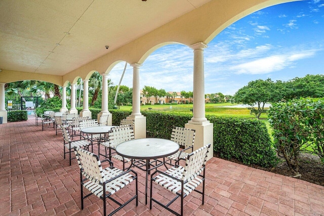 7352 Briella Dr, Boynton Beach, FL 33437 - view of patio / terrace with outdoor dining space