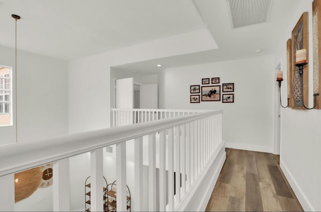 hallway featuring hardwood / wood-style floors