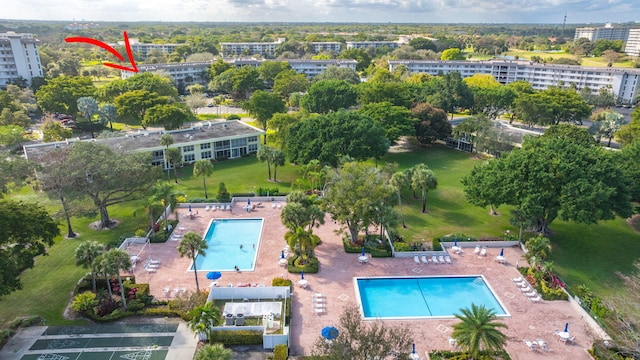 birds eye view of property