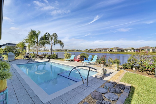 view of pool featuring a patio area