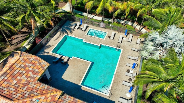 view of pool with a patio