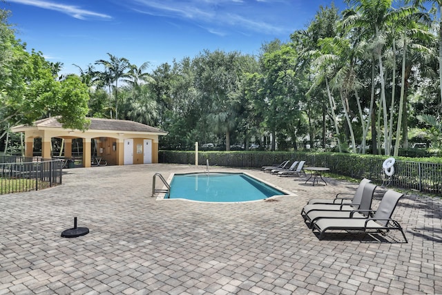 view of pool with a patio area