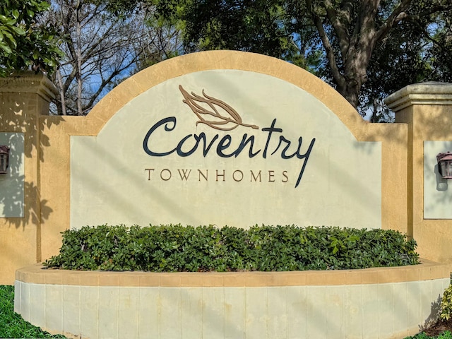 view of community sign