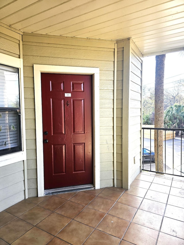 view of doorway to property