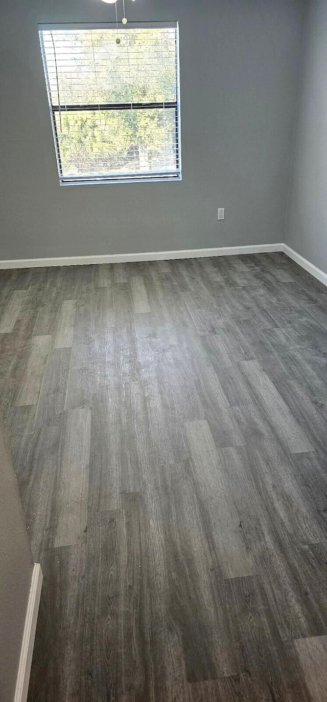 unfurnished room featuring dark hardwood / wood-style floors and a wealth of natural light