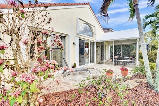 rear view of property with a patio area