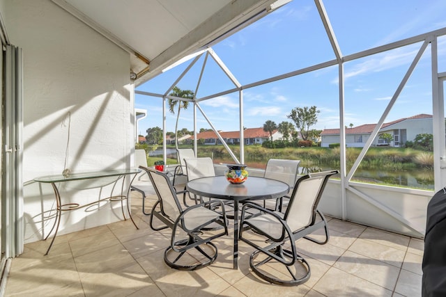 view of sunroom