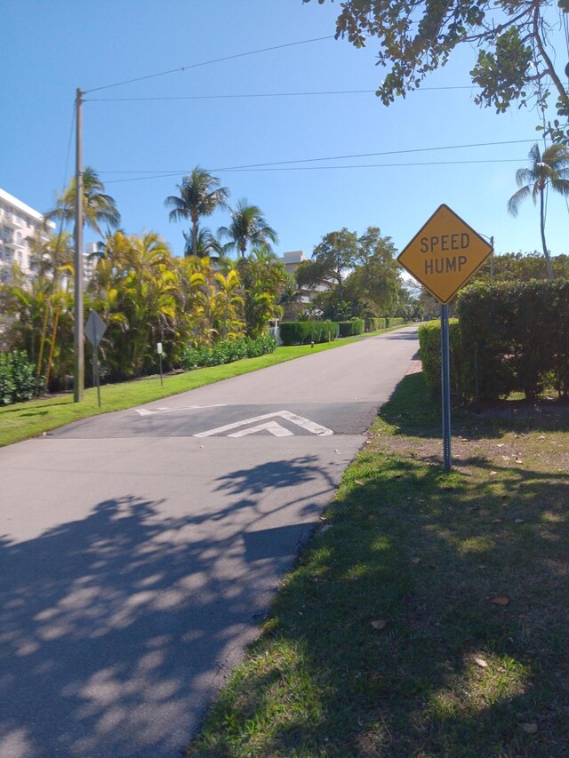 view of street featuring traffic signs