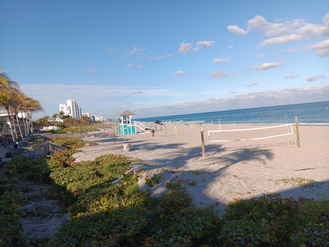 water view featuring a beach view