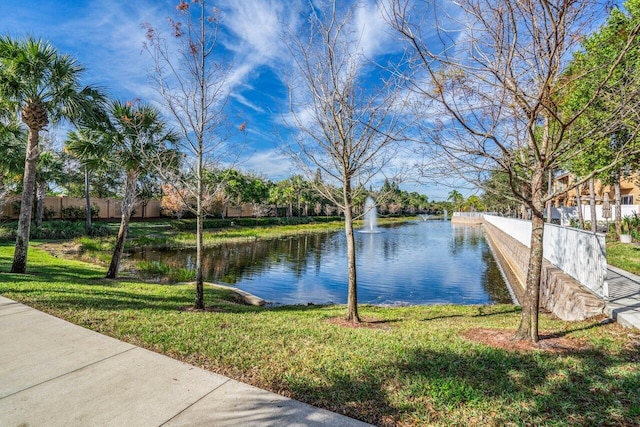 view of water feature