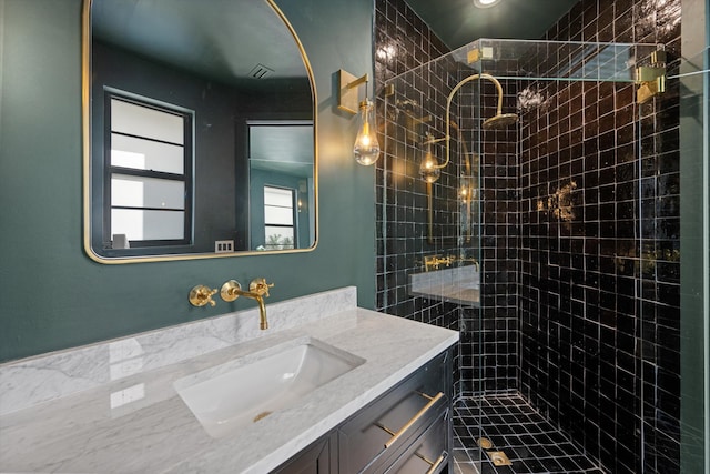 2578 Players Ct, Wellington, FL 33414 - bathroom featuring vanity and tiled shower