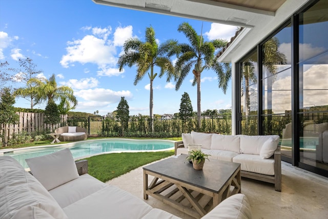 2578 Players Ct, Wellington, FL 33414 - view of swimming pool featuring an outdoor hangout area and a patio area