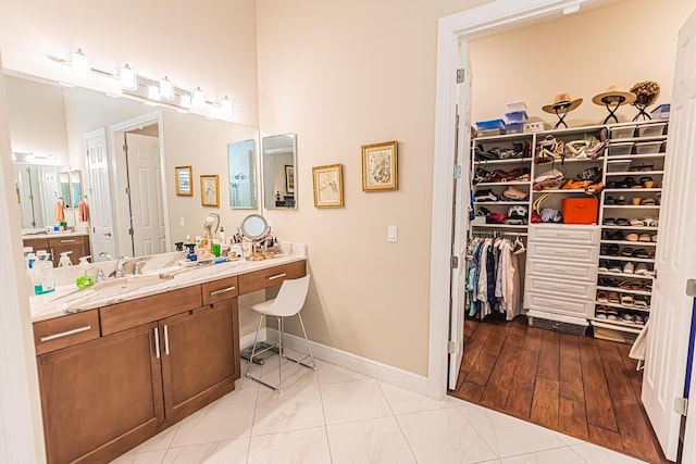 bathroom featuring vanity