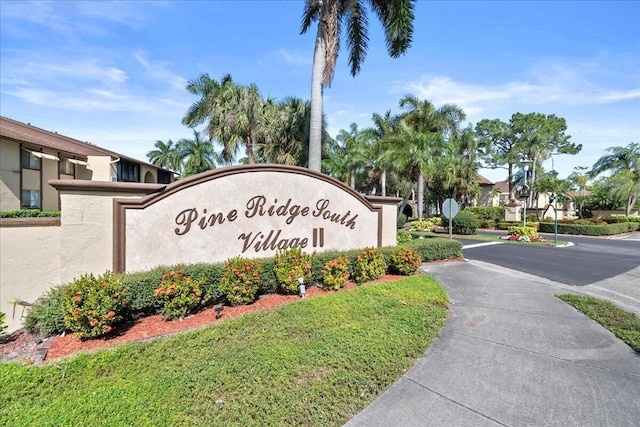 view of community sign