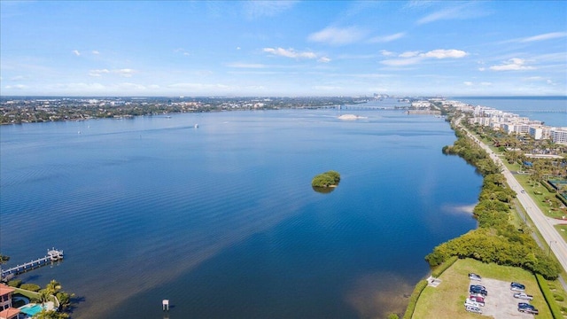 3450 S Ocean Blvd Unit 812, Palm Beach, FL 33480 - birds eye view of property featuring a water view