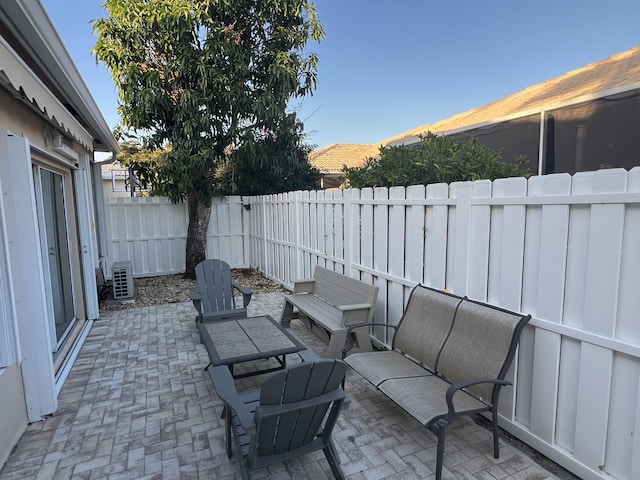 view of patio with outdoor lounge area